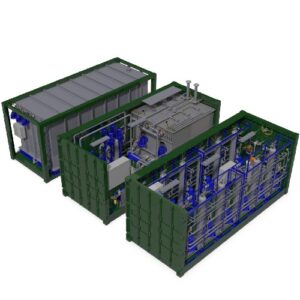 DVZ-JZR BIOMASTER®-MCS marine wastewater treatment system with modular containerized sewage treatment technology for ships, offshore platforms, and accommodation barges.